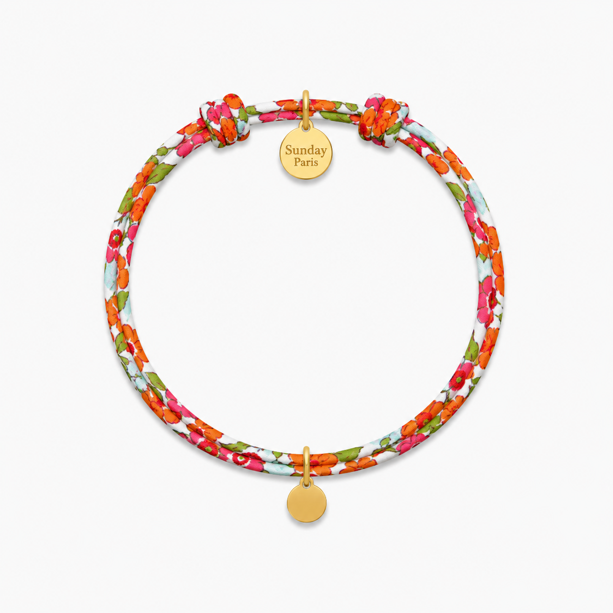Floral Elegance Fabric Bracelet