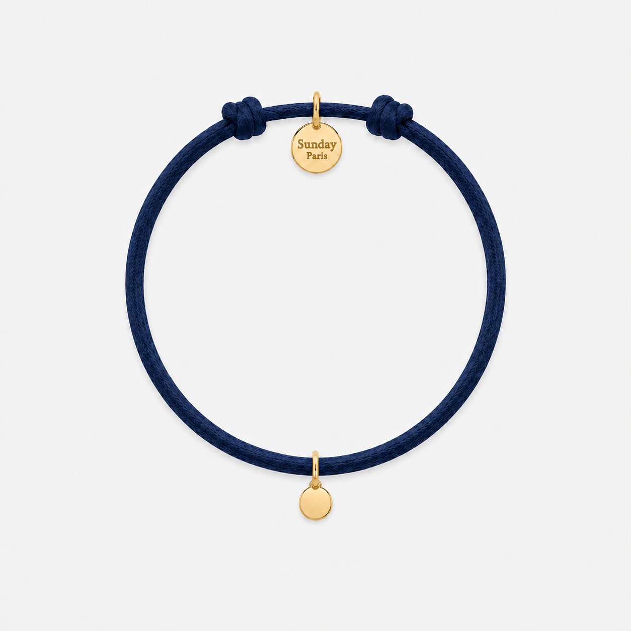 Elegant Navy & Gold Charm Bracelet