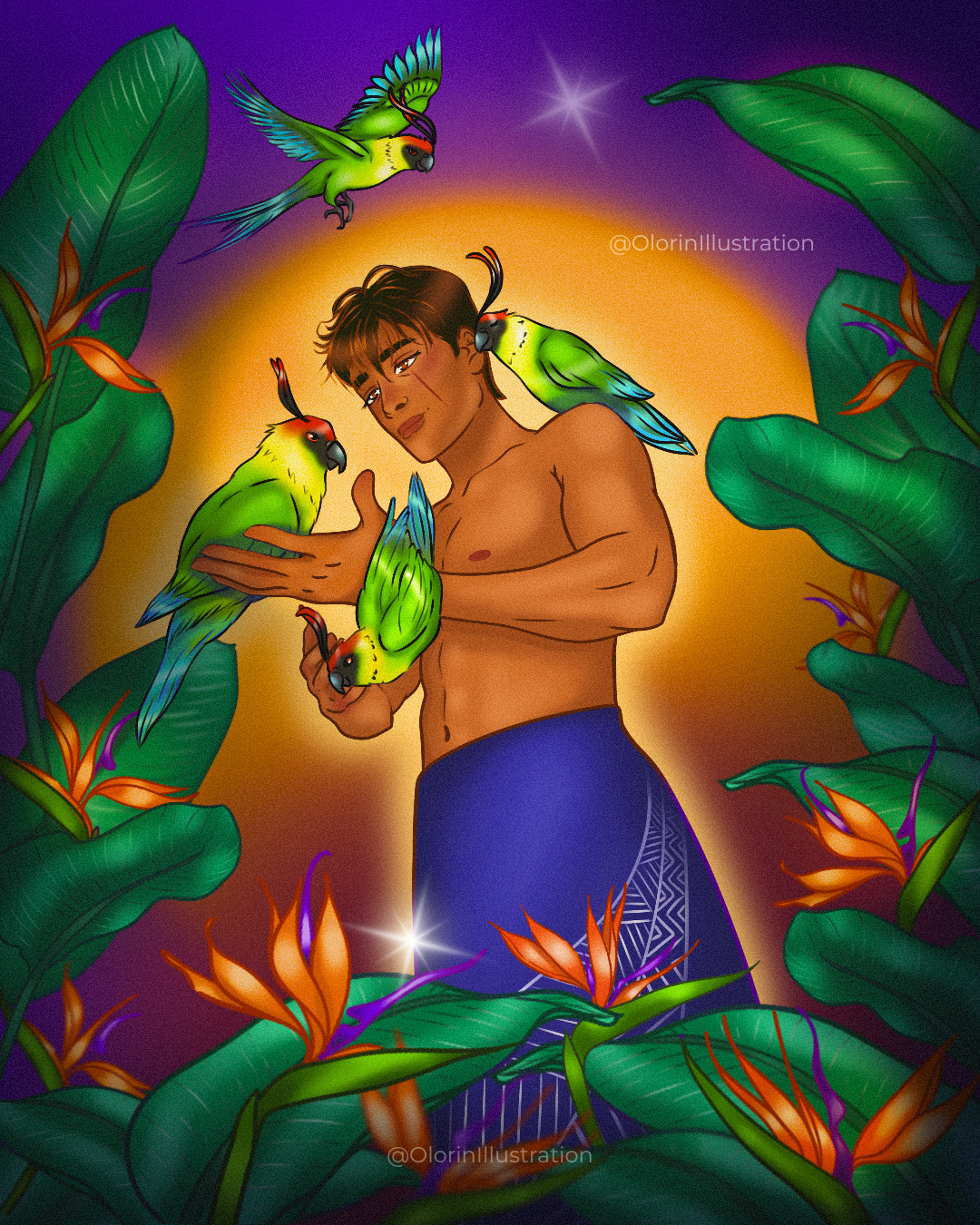 Kanak illustration made by Olorin Illustration