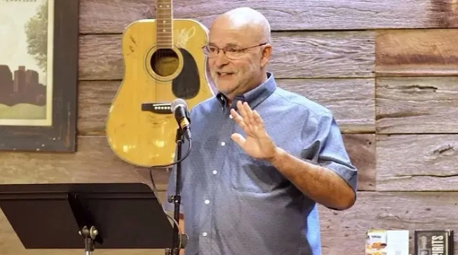 Andy Reese sharing his heart with people about God's love for them.