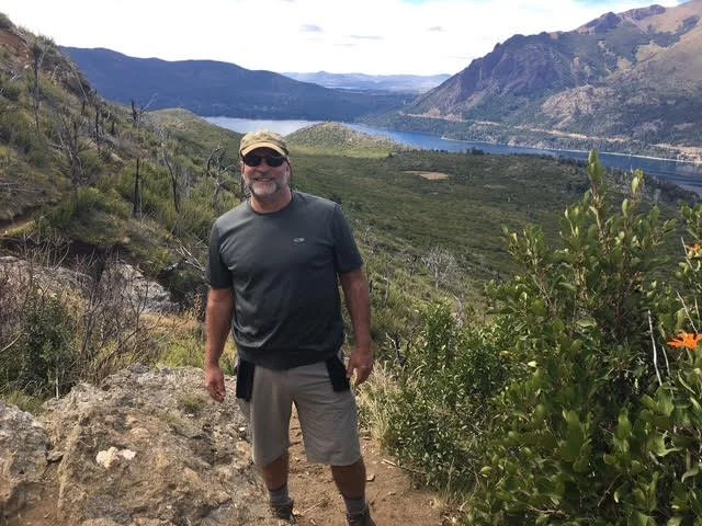 Andy Reese hiking.