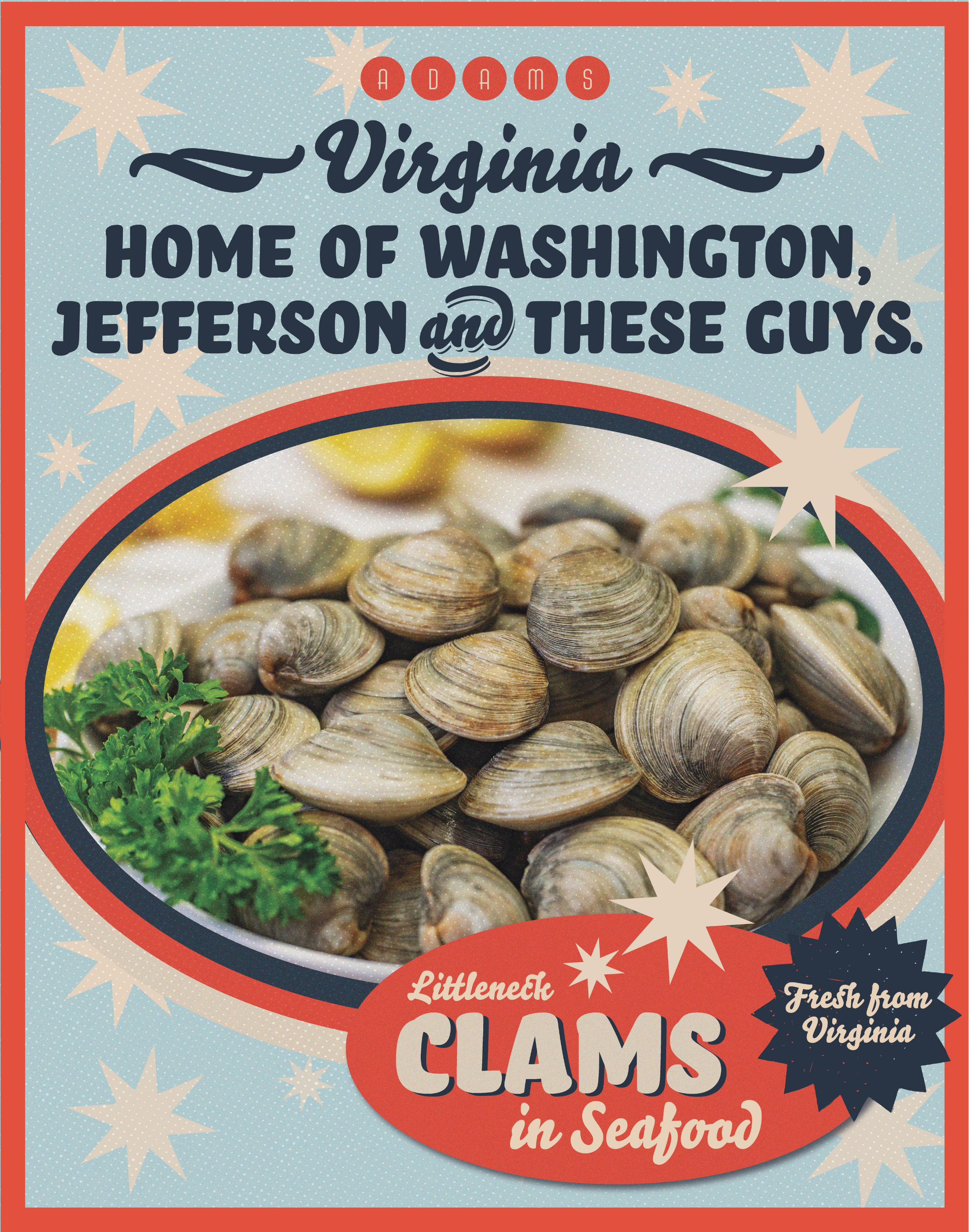 July Fourth promotional poster created for Adams Fairacre Farms