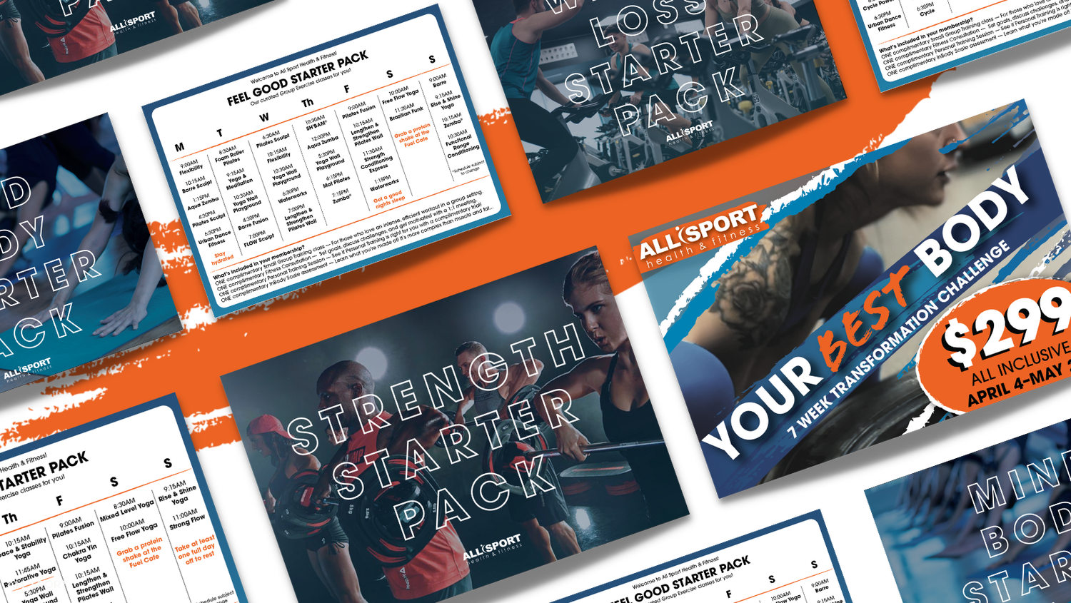 All Sport website and digital marketing design shown across devices