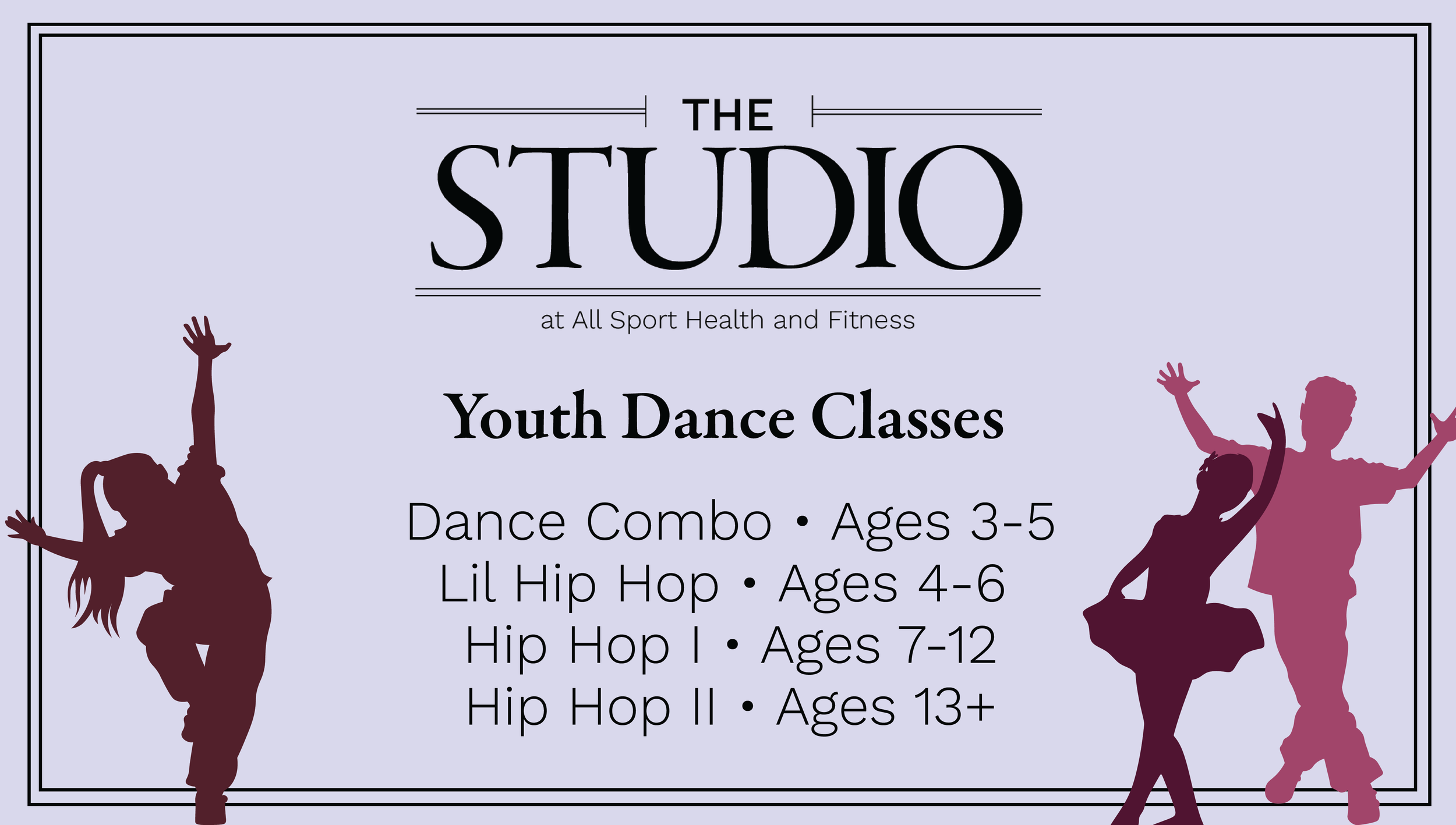 The Studio youth dance class promotional digital ad.
