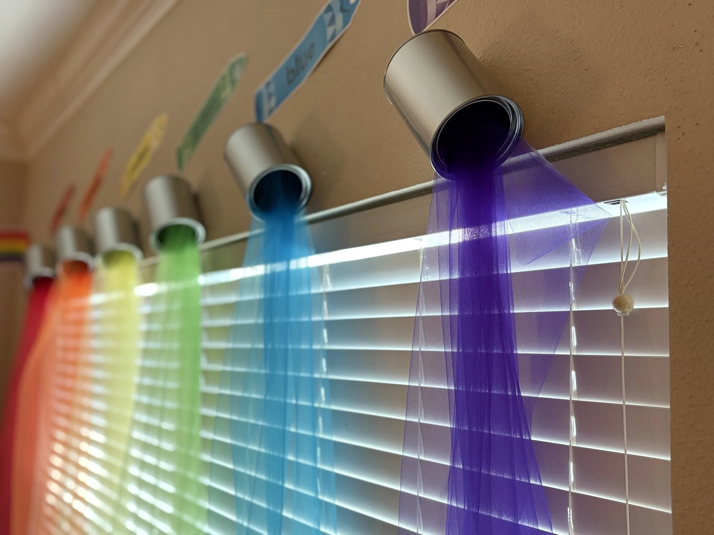 DIY: Rainbow Paint Bucket Wall Decor