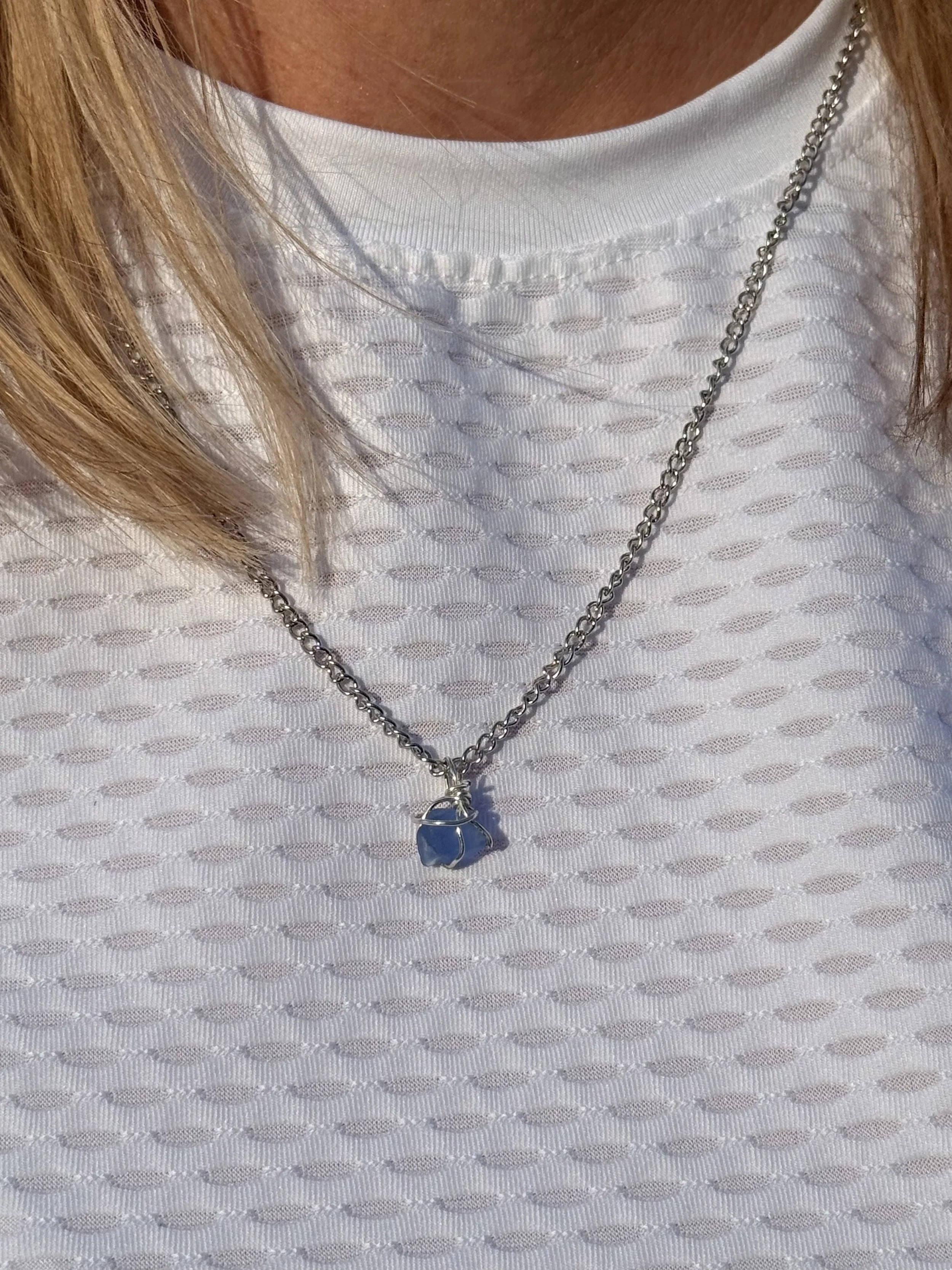 Cornflower Blue Bridal Pendent