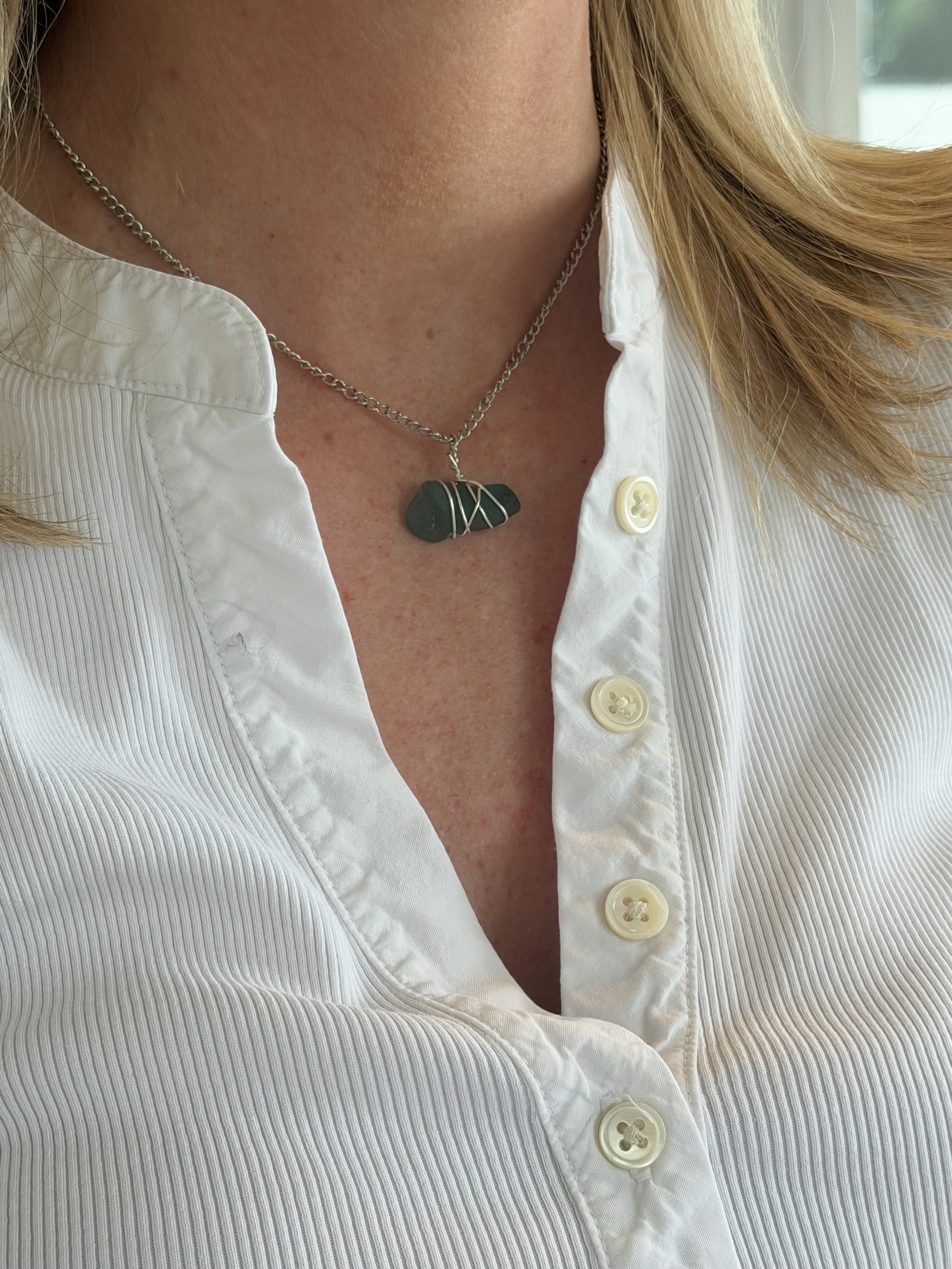 The Chesapeake Dusk Teal Pendant