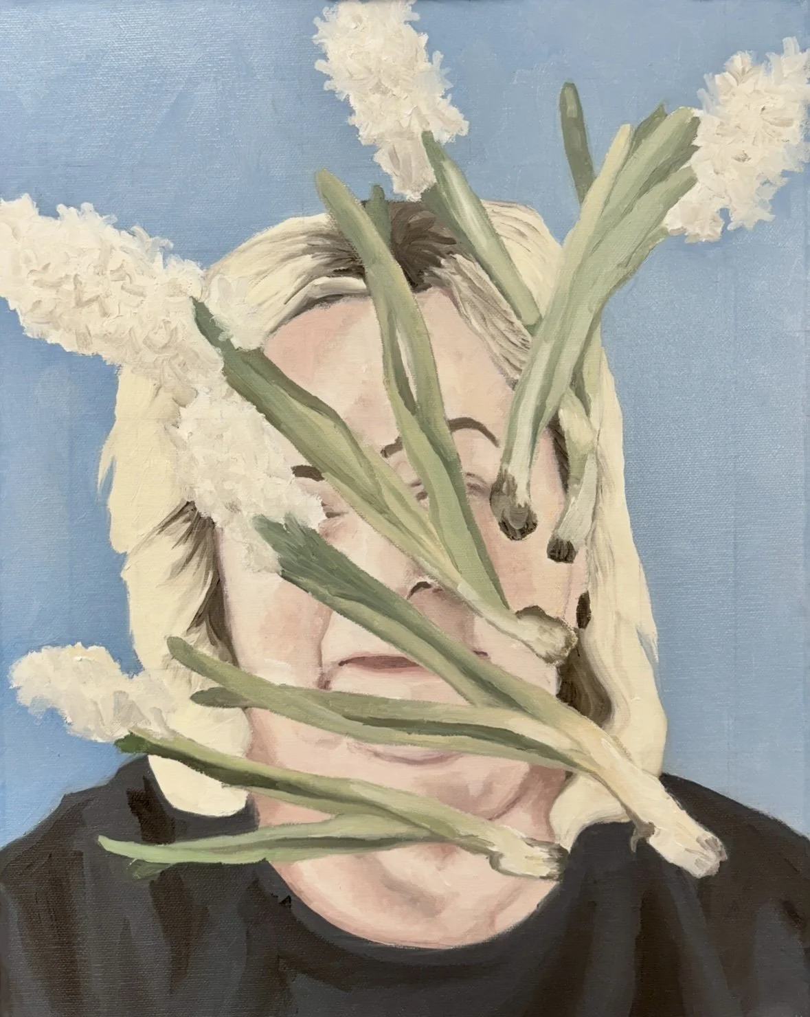 Untitled, 2025. Oil on cotton. 45 x 36 cm. 