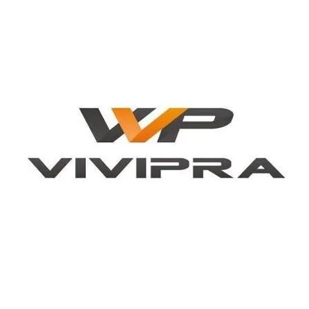 Logo with the text 'VIVIPRA' in black and orange colors.