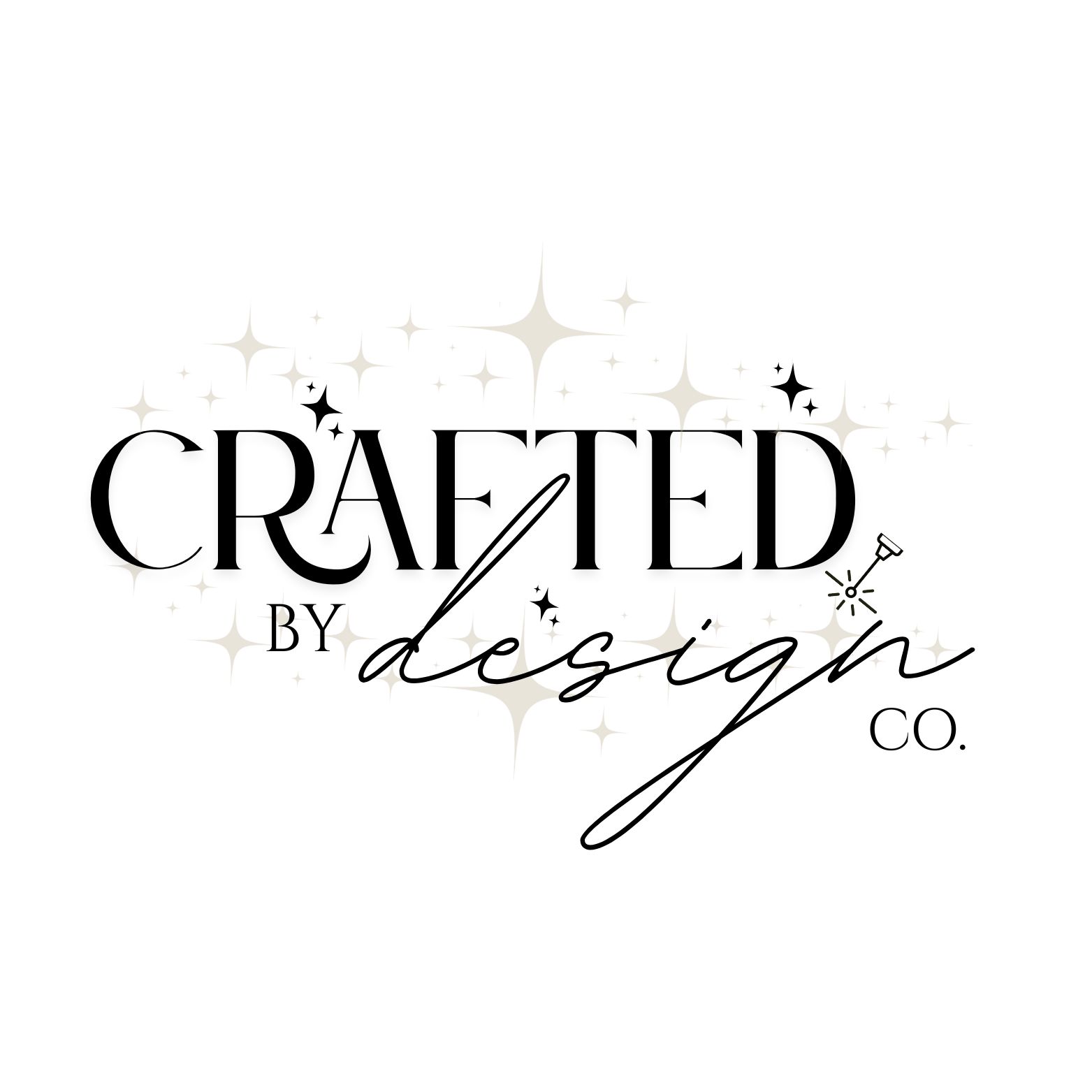 A black background with a string of white star-shaped sparkles and a small white spray bottle in the lower right corner.