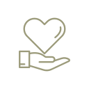 Hand holding a heart