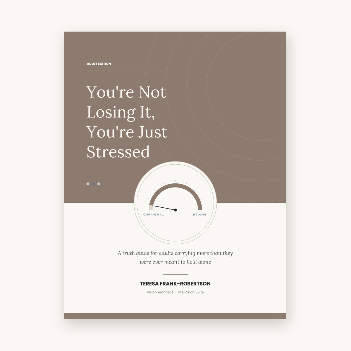 You're Not Losing It, You're Just Stressed: A truth guide for adults carrying more than they were ever meant to hold alone
