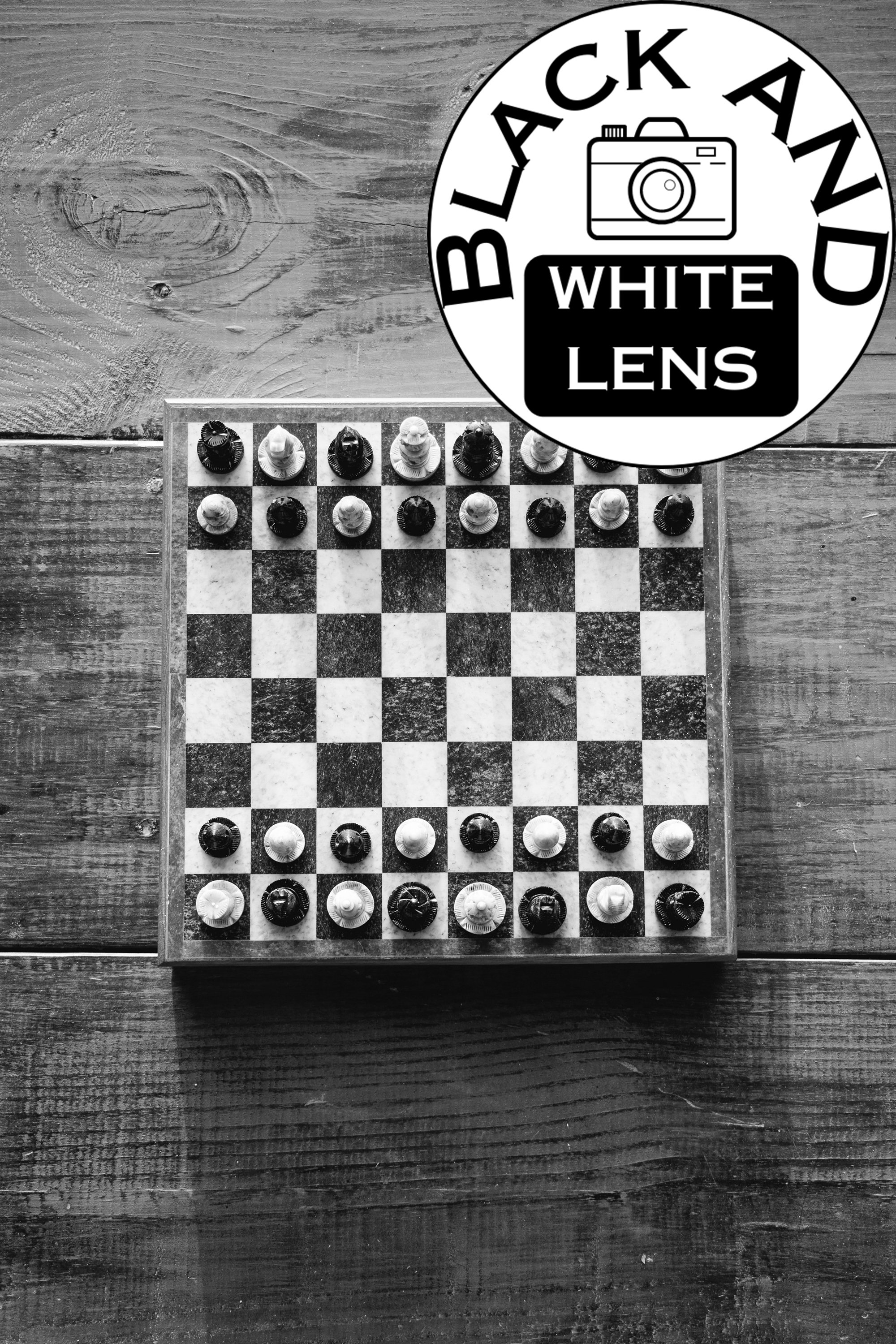 Chess Board black and white photo