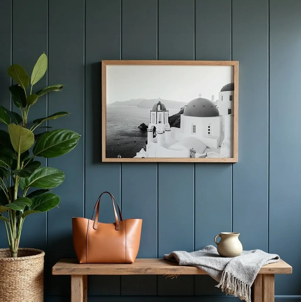 Capturing Calm: The Timeless Appeal of Black and White Santorini Wall Art
