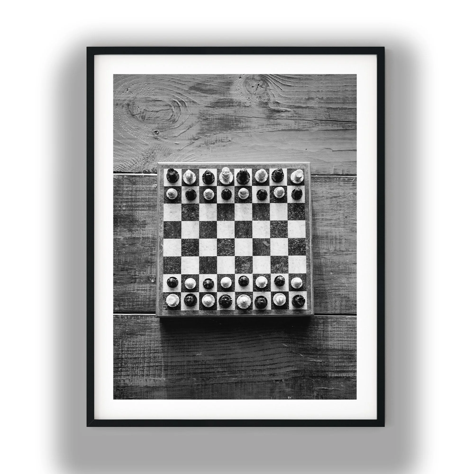 Chess Board black and white photo