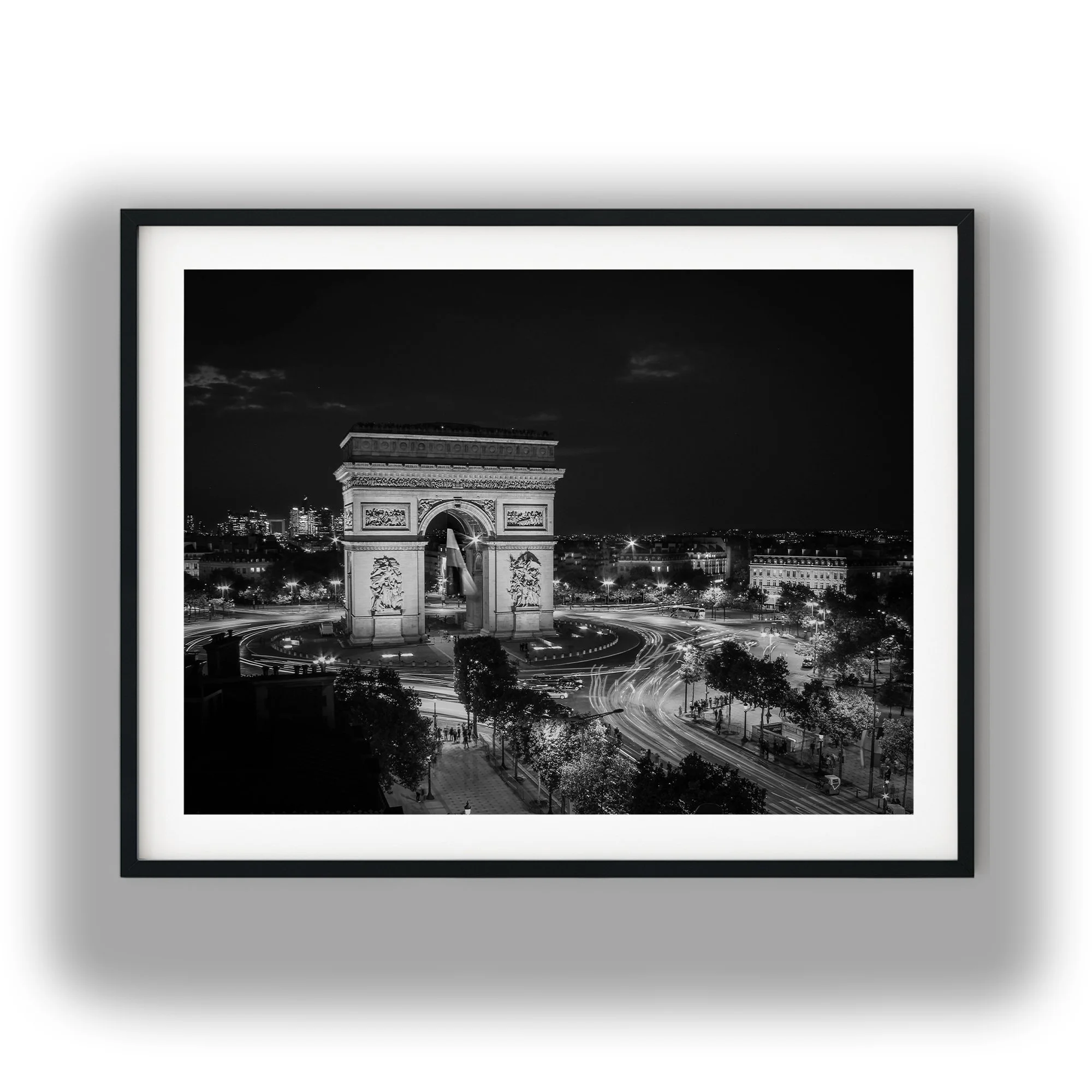 Arc de Triomphe Paris black and white photo