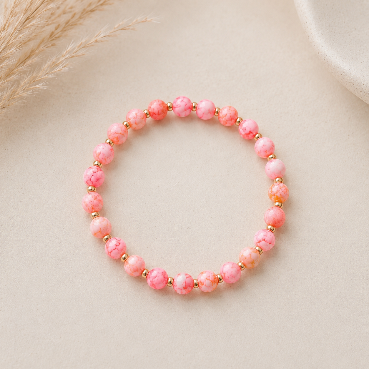 Cotton Candy Marble Bracelet