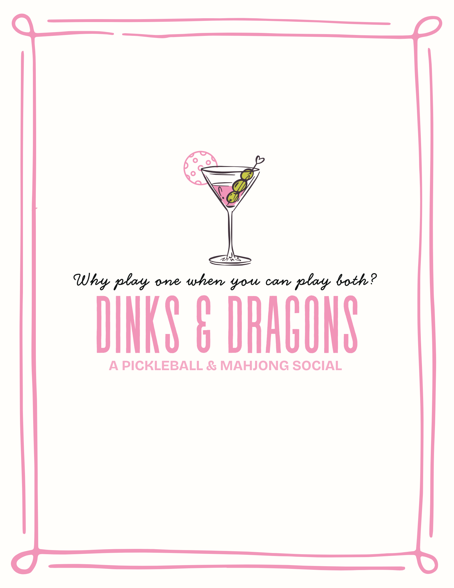 Dinks & Dragons: Pickleball + Mahjong 101