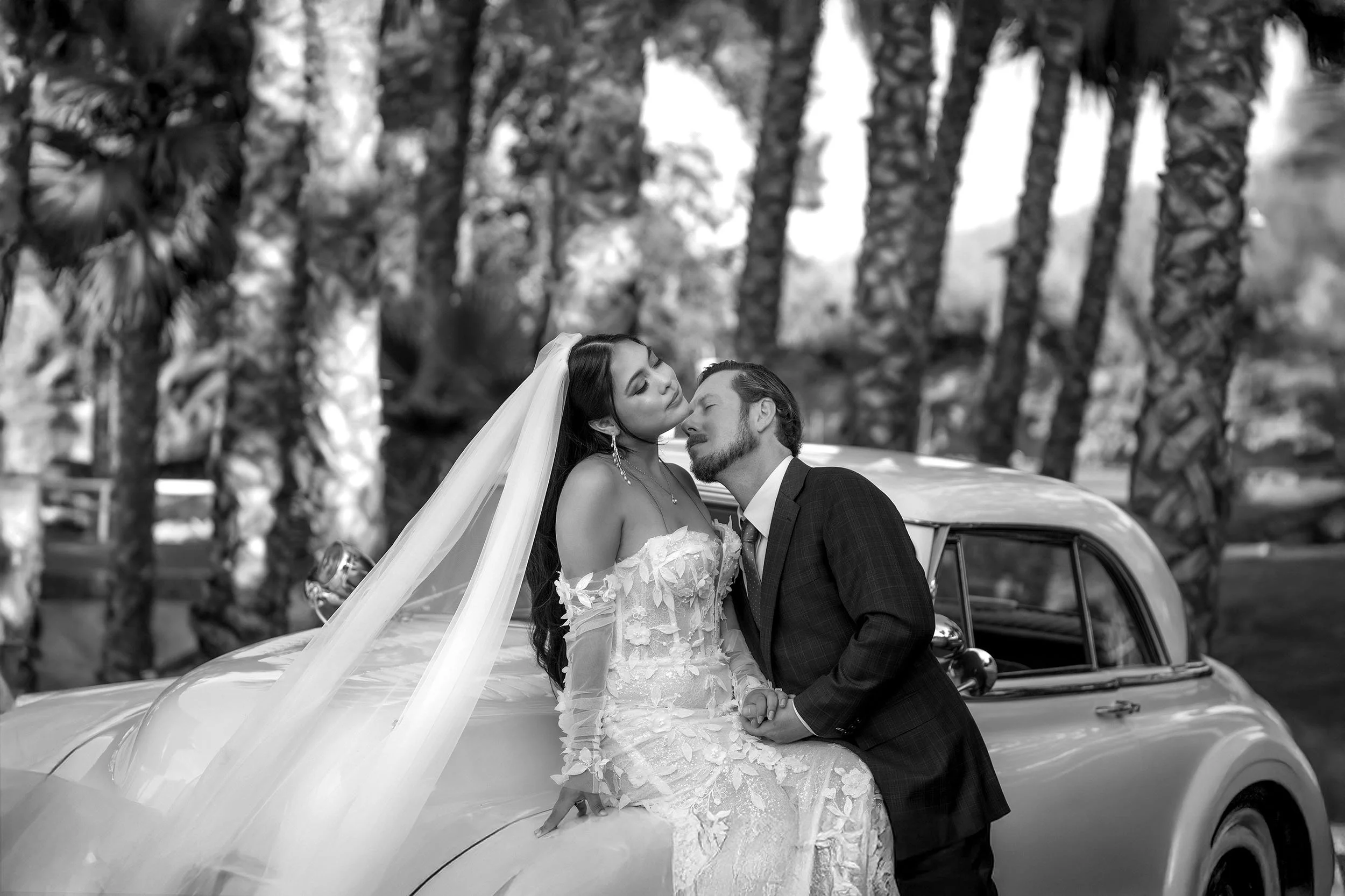 floral-applique-wedding-dress-classic-getaway-car.jpg