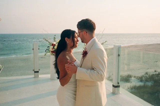 Jess & Travis at Lands End Beach House in Oak Island