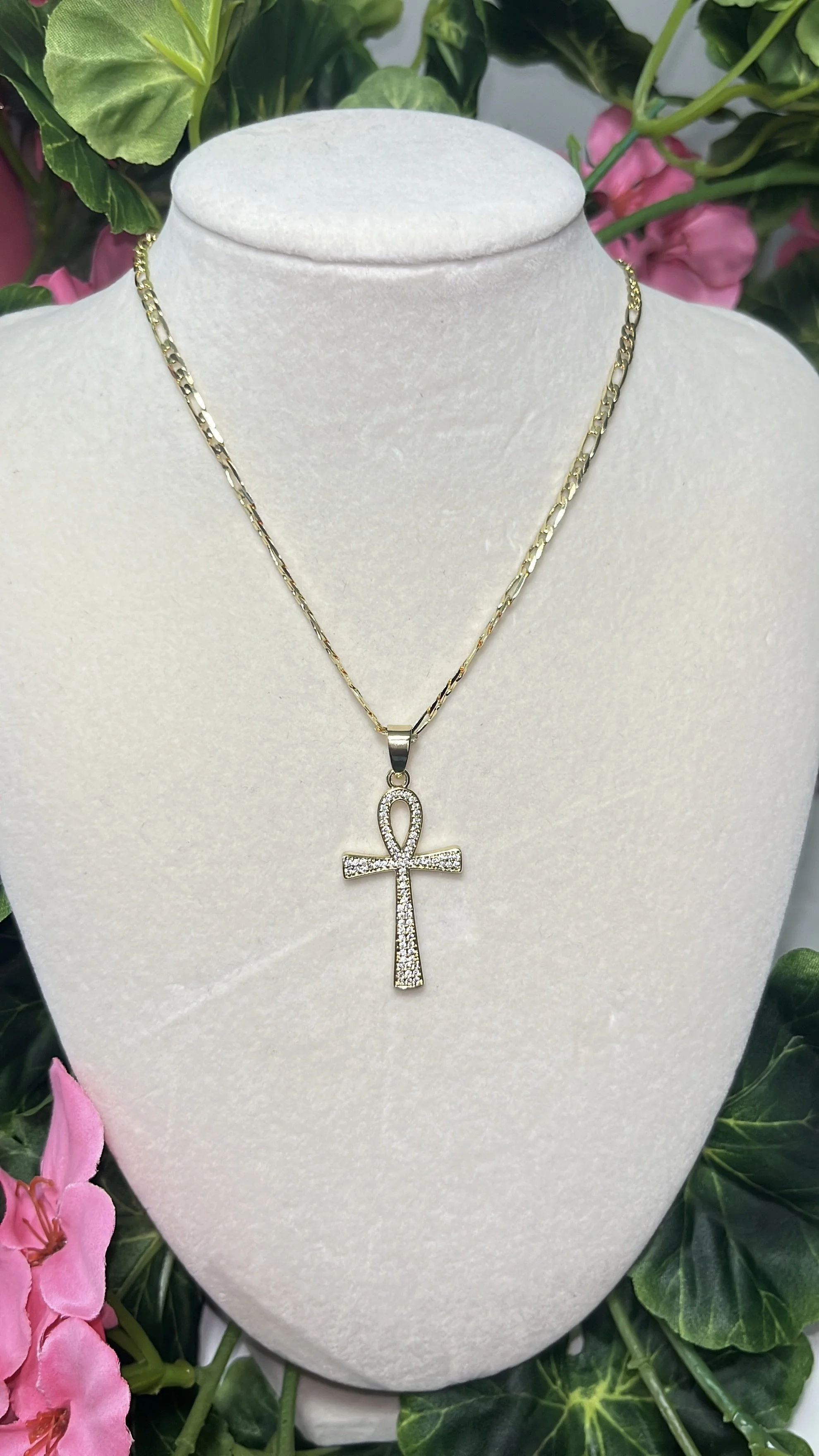 Radiant Gold Ankh necklace
