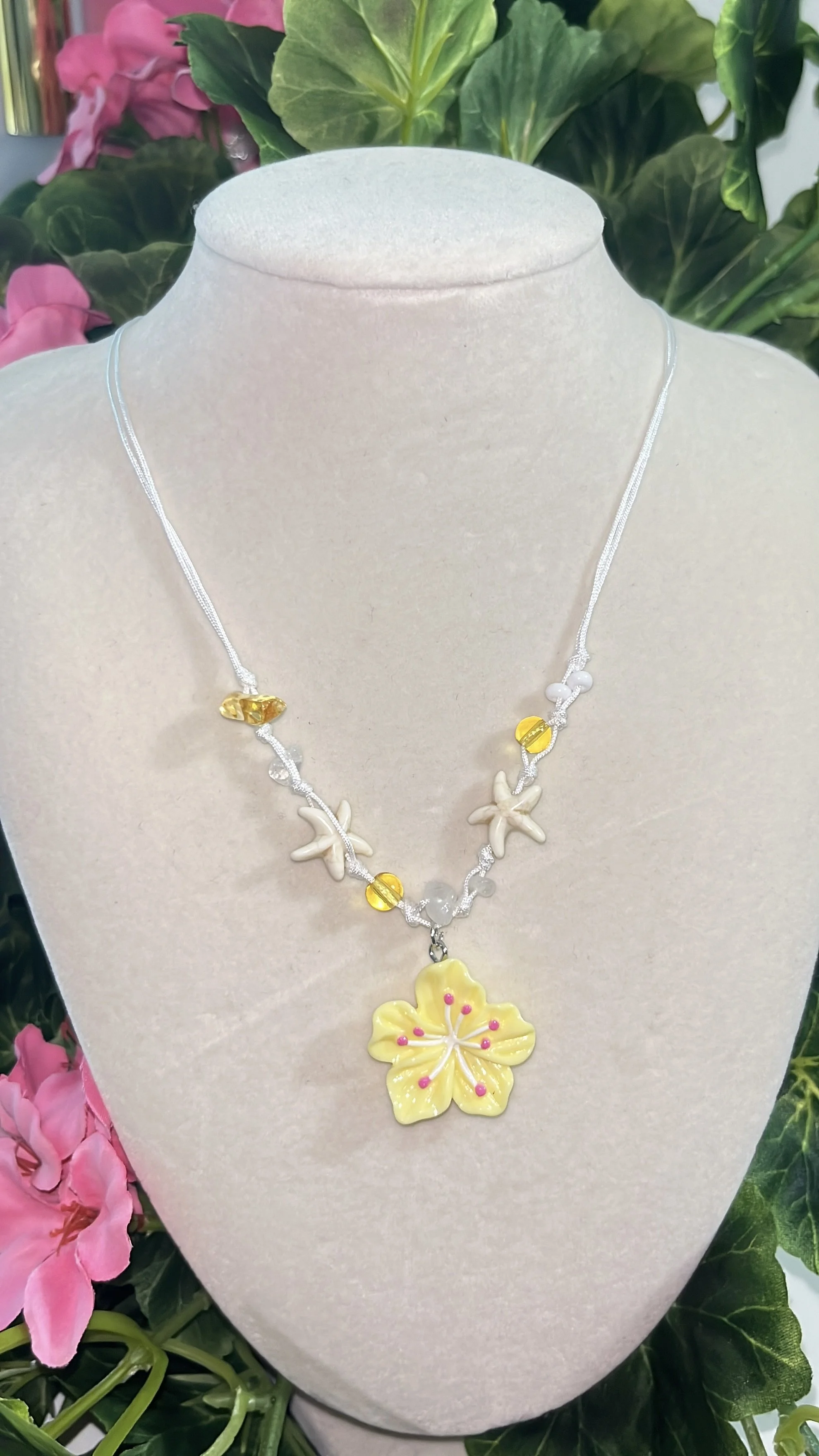 Hibiscus Blossom Statement Necklace