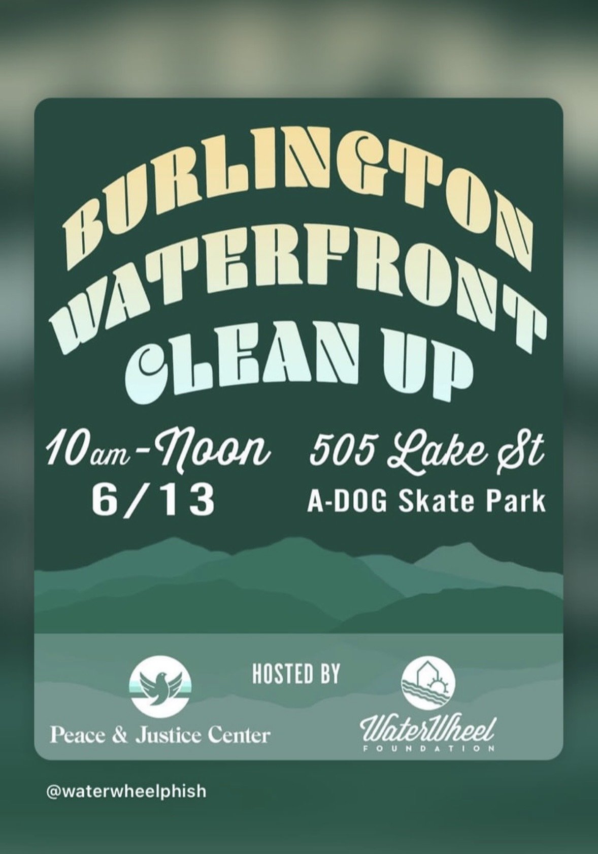 Waterwheel &amp; Peace &amp; Justice Center Waterfront Clean-Up