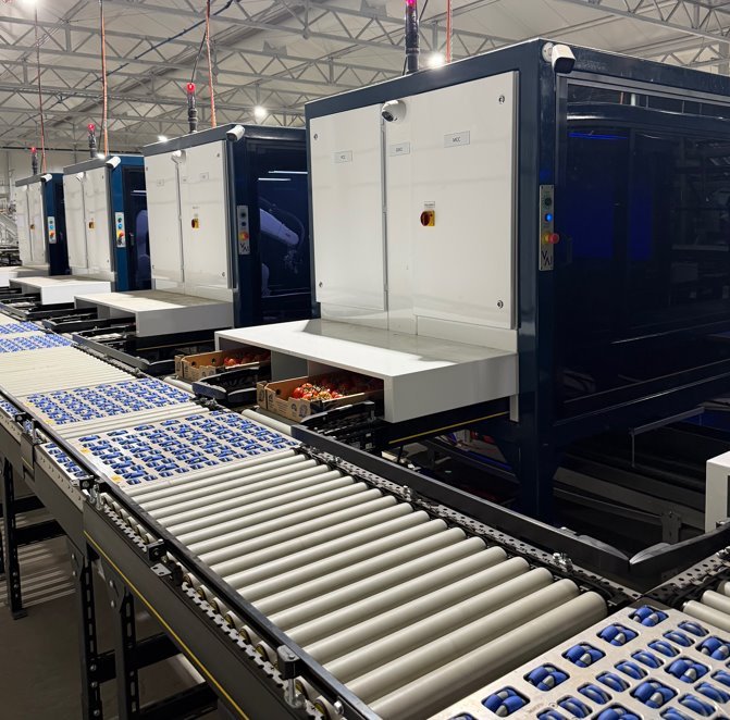 An image of an automated truss packing line