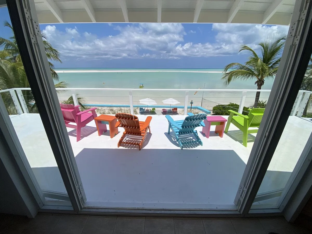 porch looking at beach