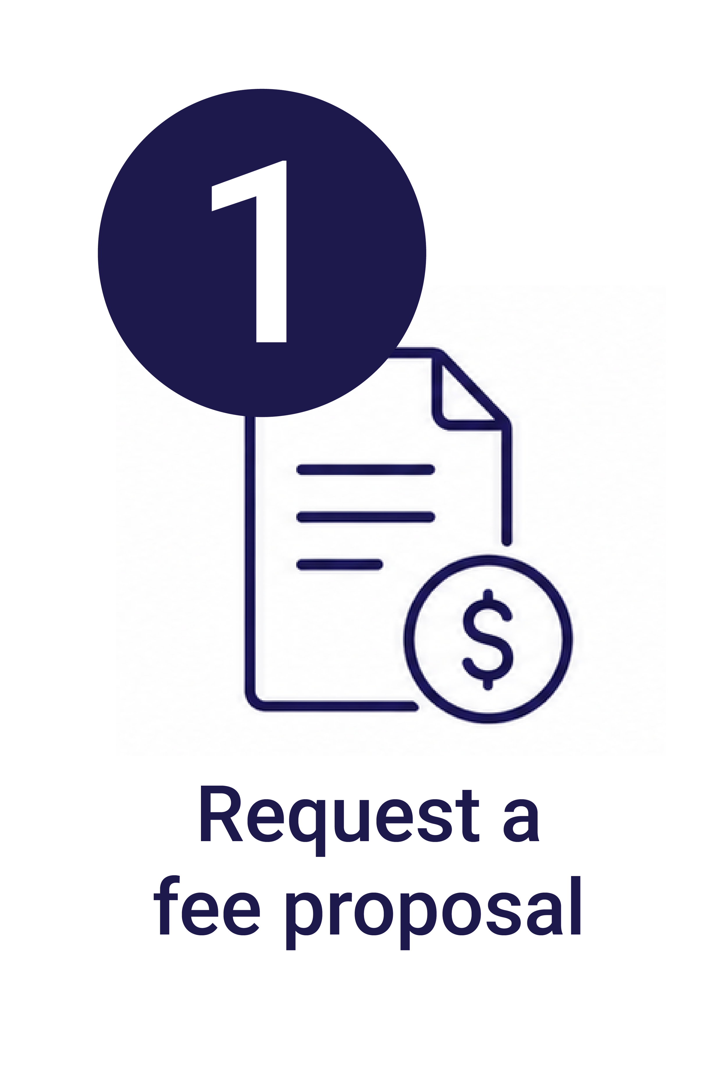 A digital illustration of a calendar with a dollar sign and a speech bubble showing a dollar sign, indicating a request for a fee proposal.