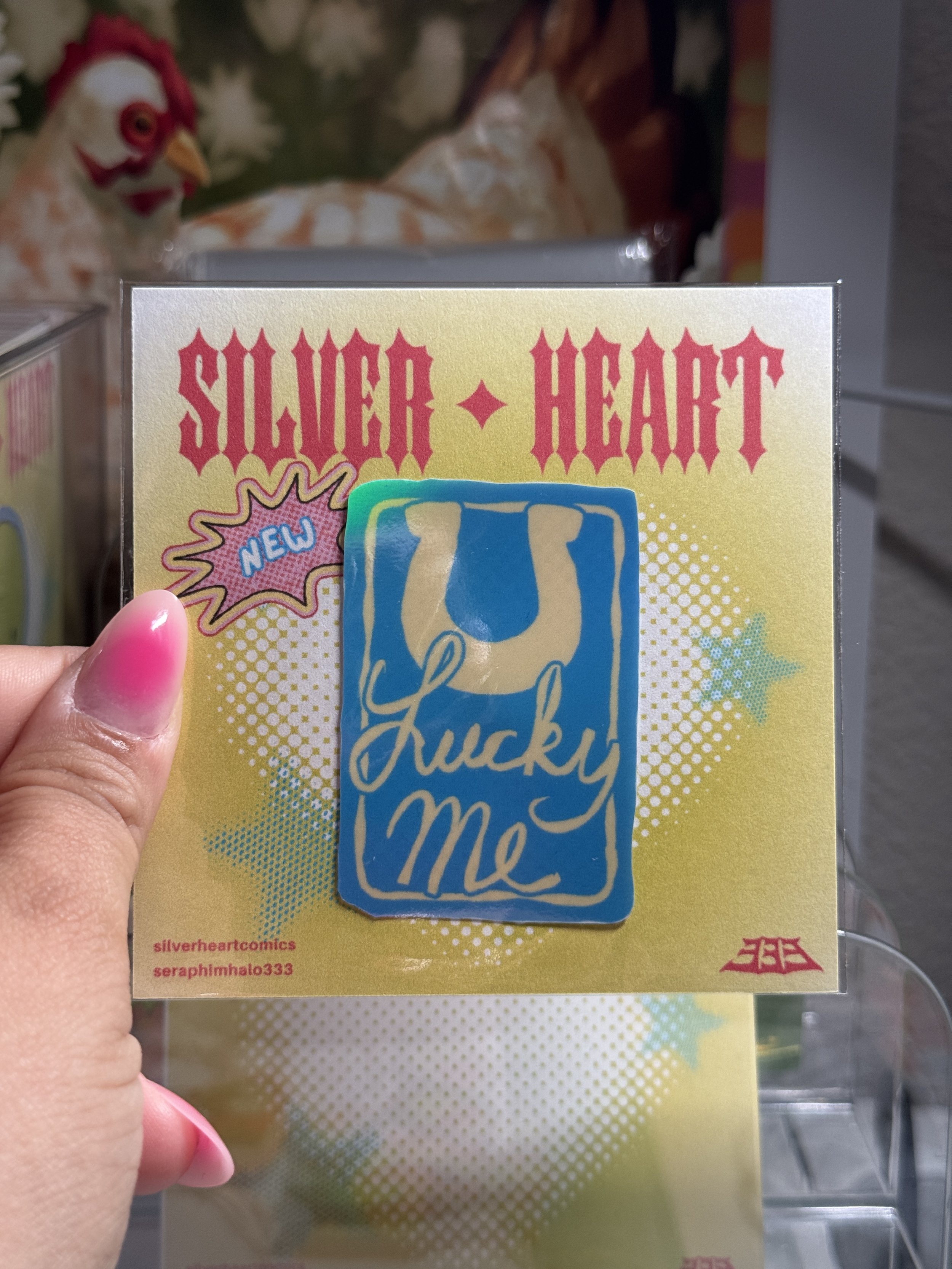 Lucky Me holo sticker!