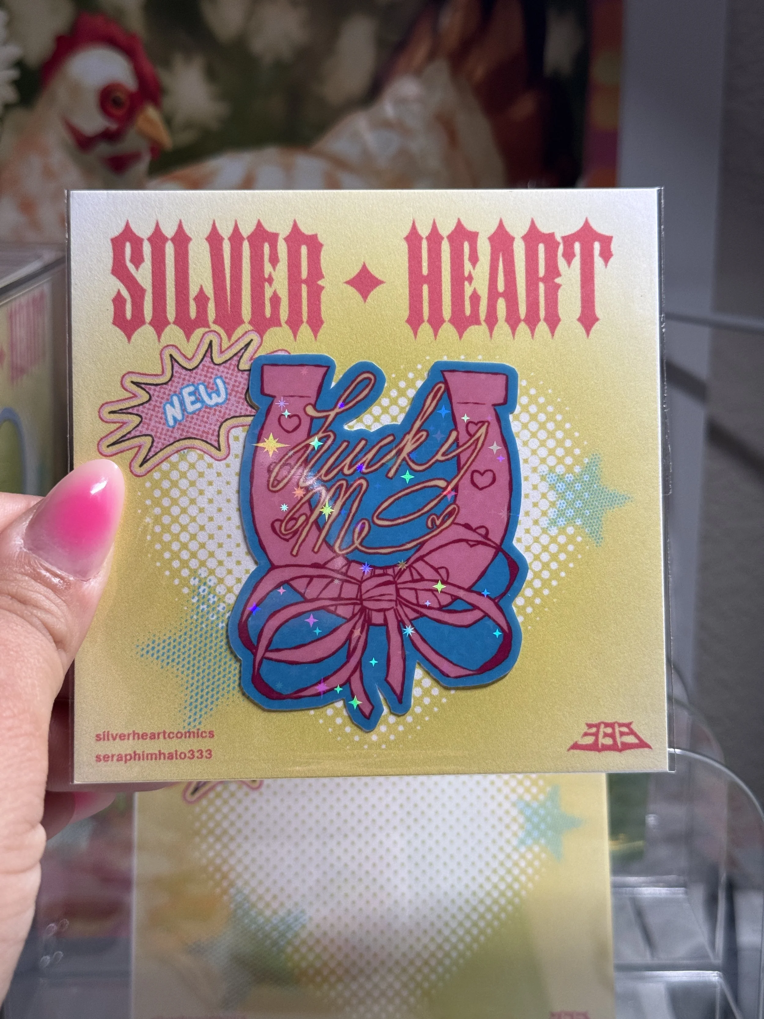 Lucky Me sparkle holo sticker!