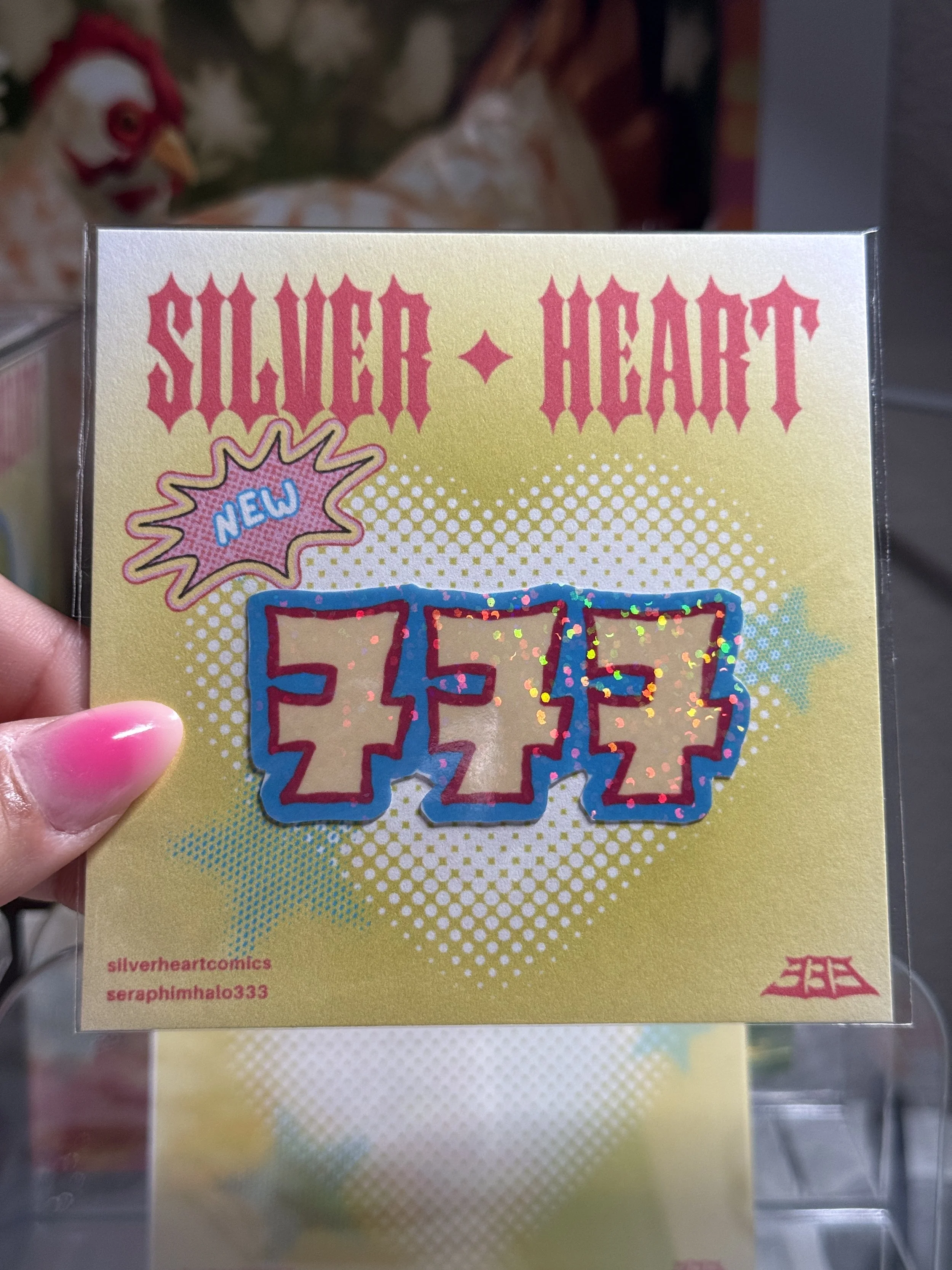 777 glitter holo skicker!