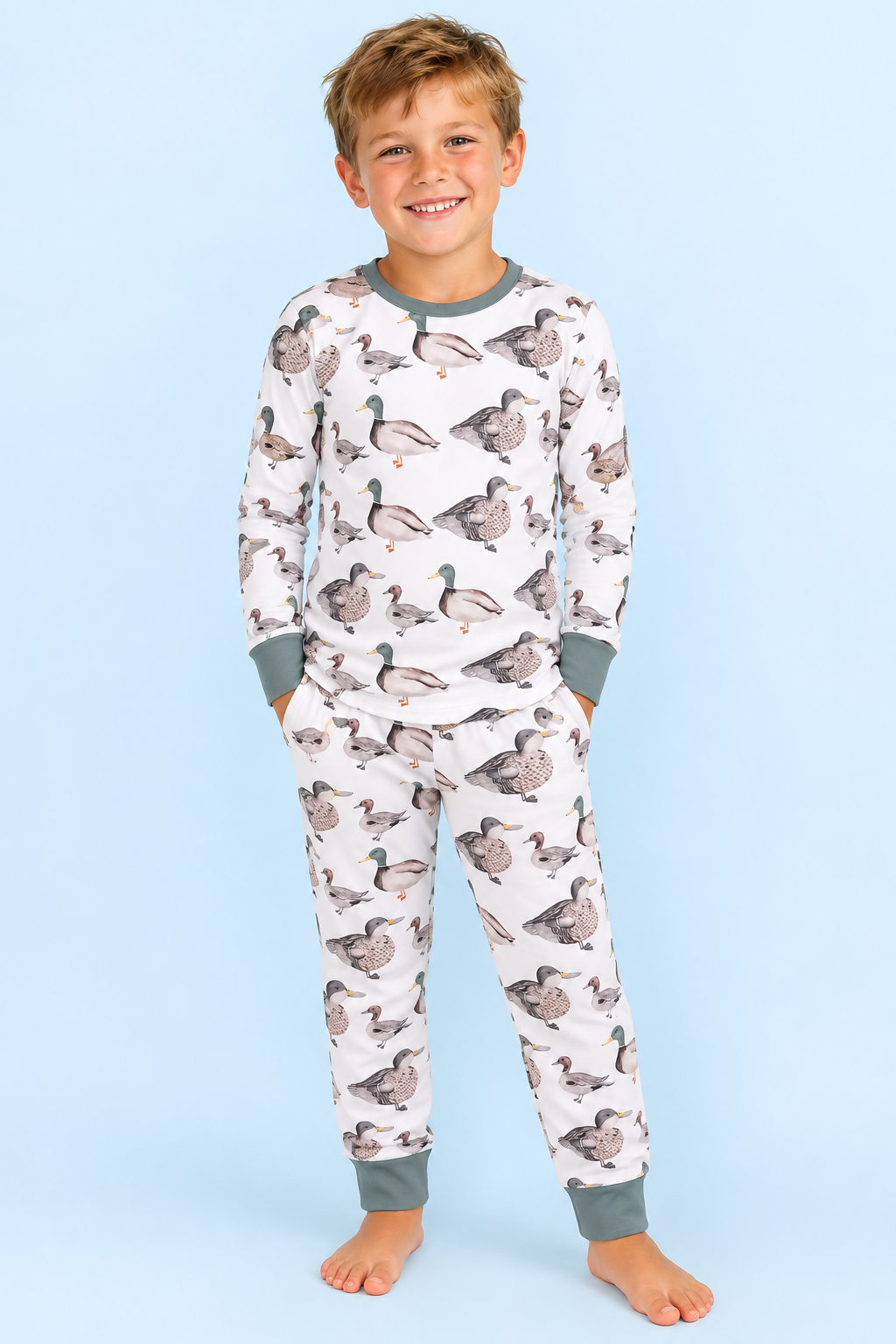 White Mallard Long Sleeve Set