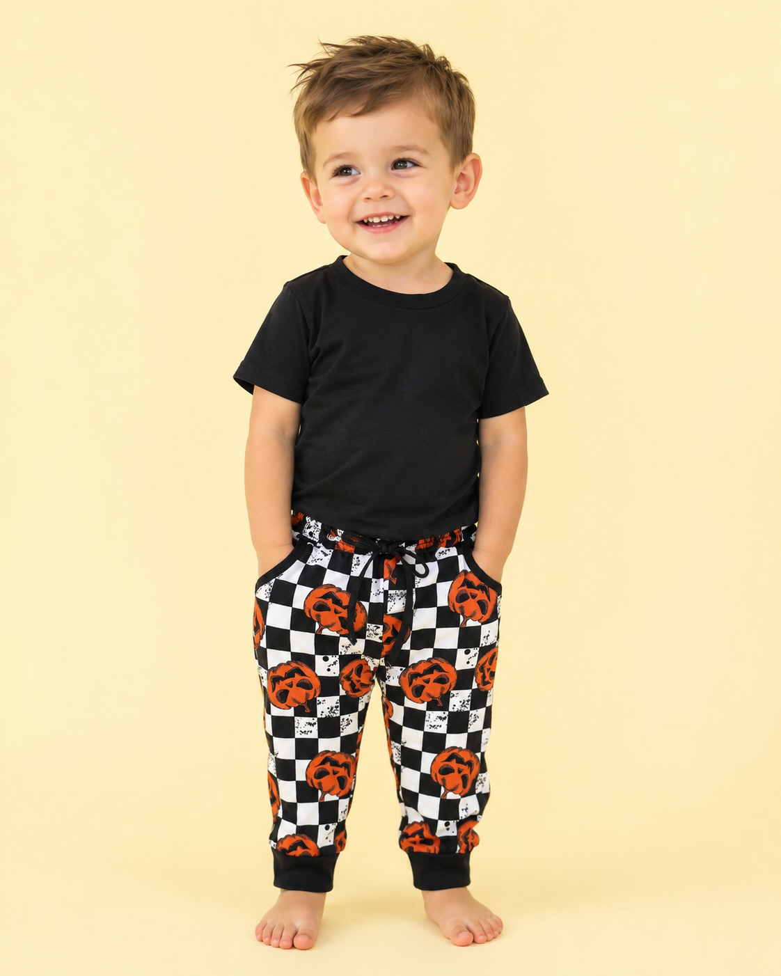 Checkered Pumpkin Pants