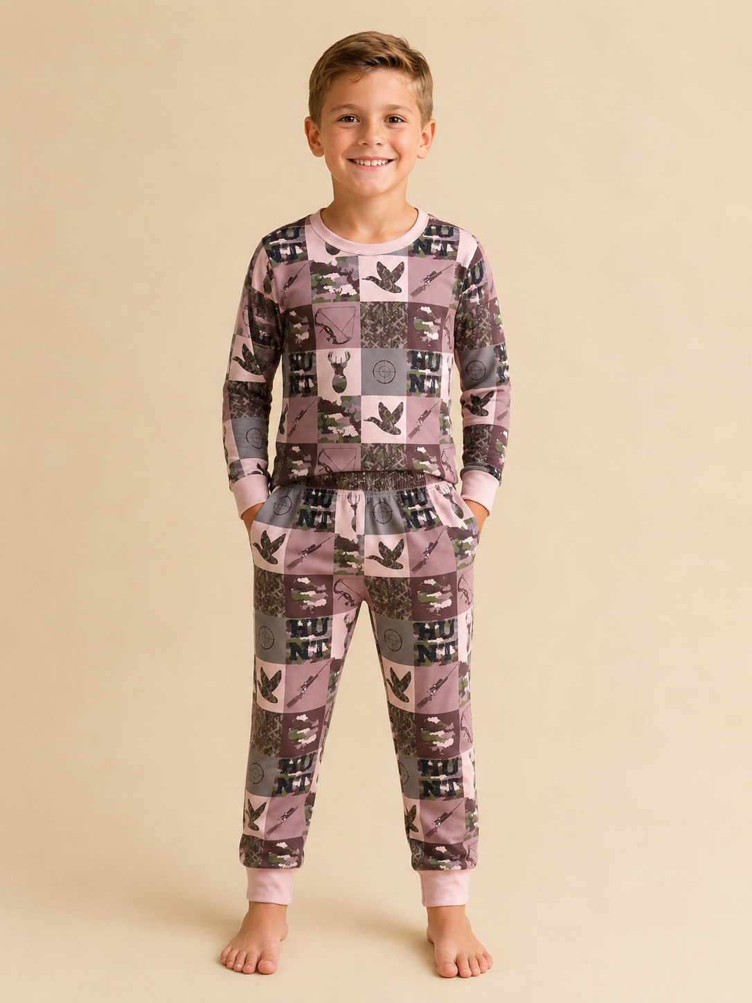 Patchwork Camo Hunting Set