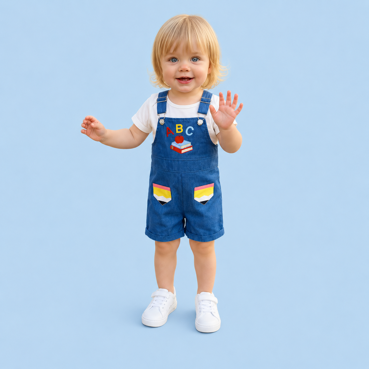 Blue Overalls Embroidered Books
