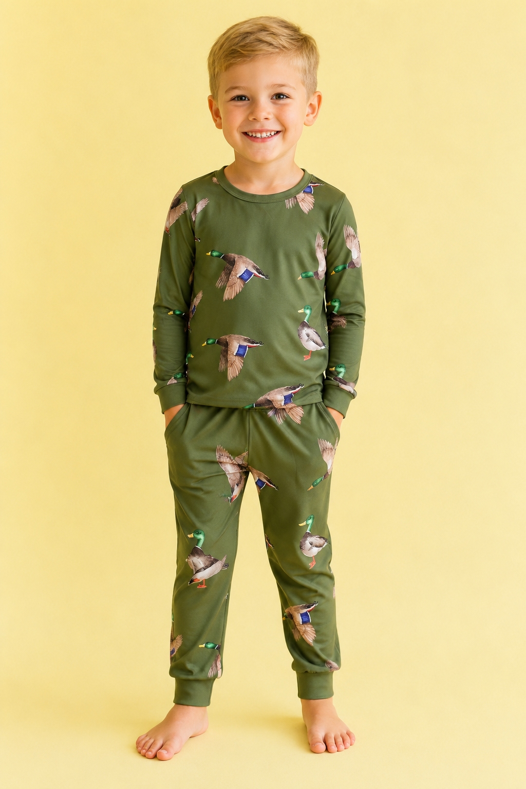 Green Mallard Long Sleeve Set