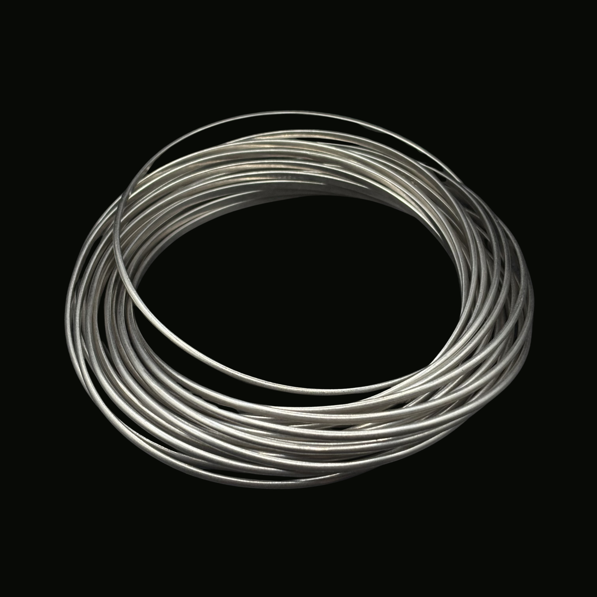 Vintage D Choice solid sterling silver interlocking strands bangle bracelet