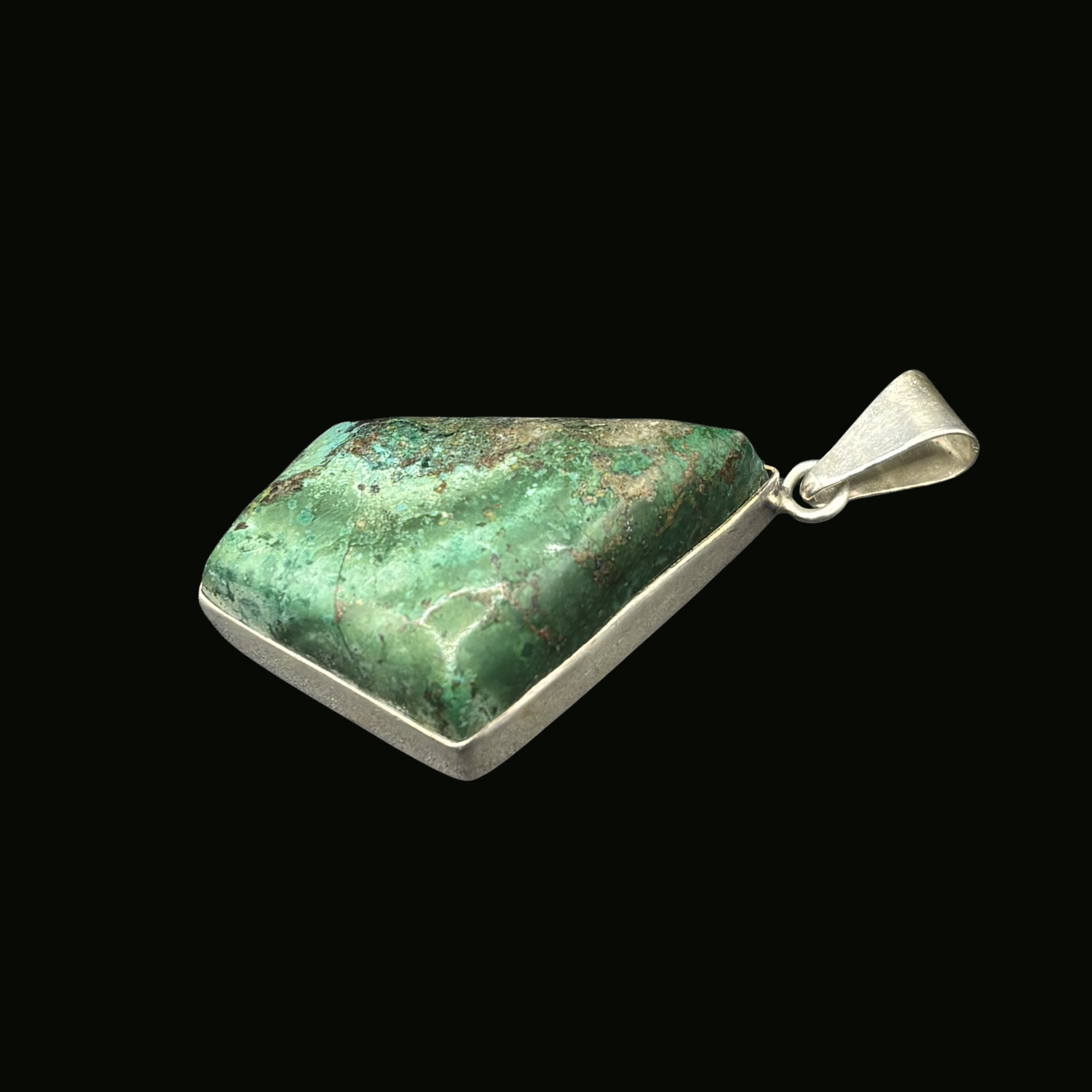 Vintage Sterling silver chrysocolla pendant