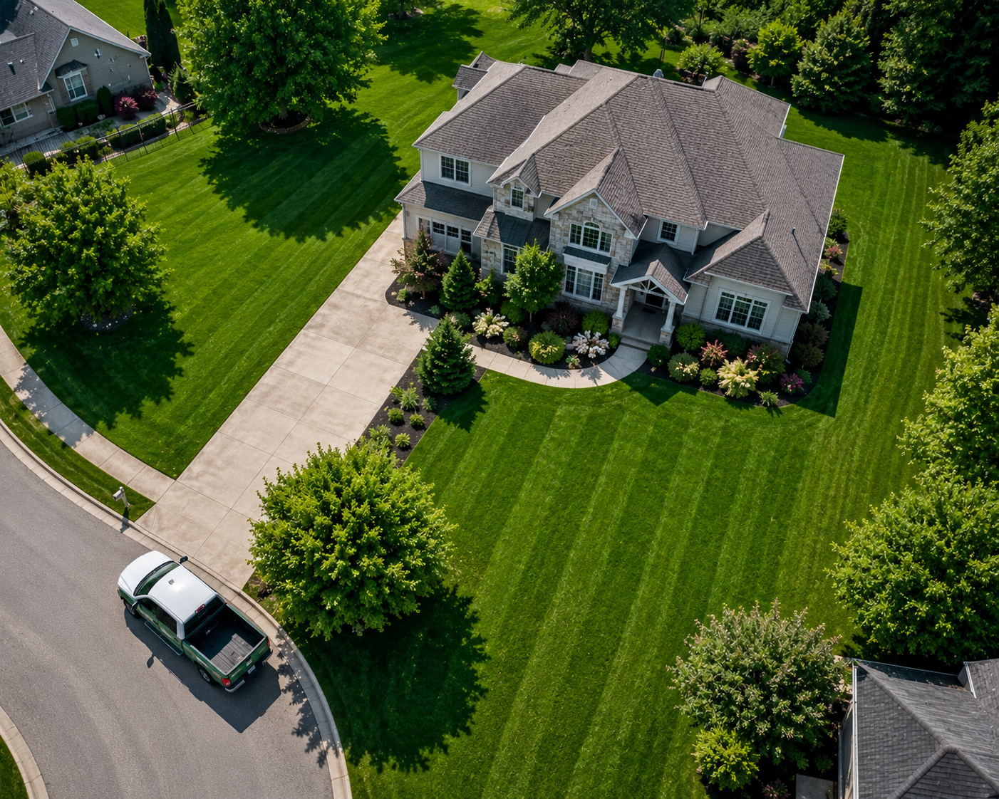 Treated lawn In Johnson County kansas