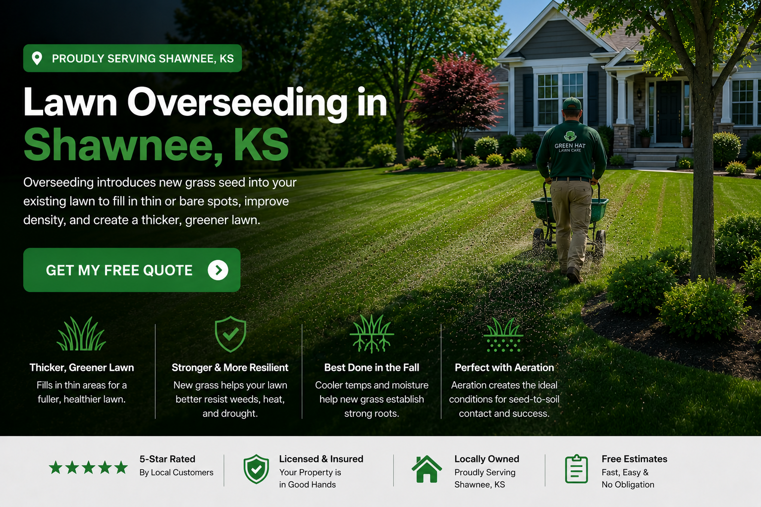 overseeing a lawn In Johnson County