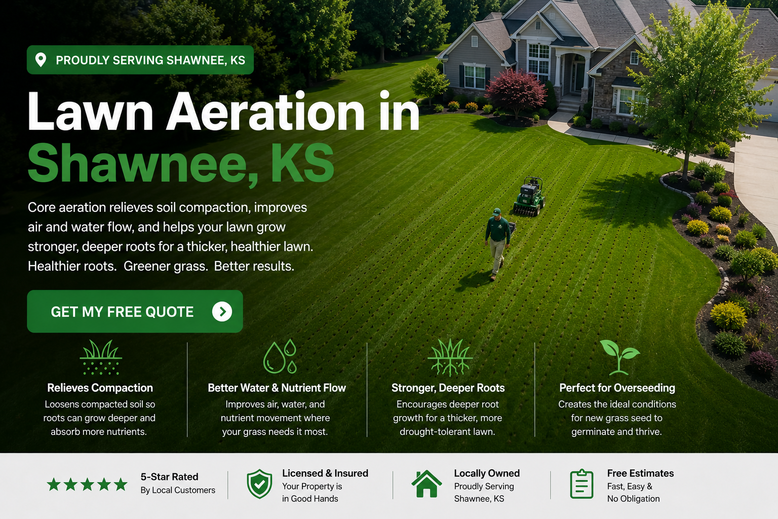 lawn aeration in Johnson County ks