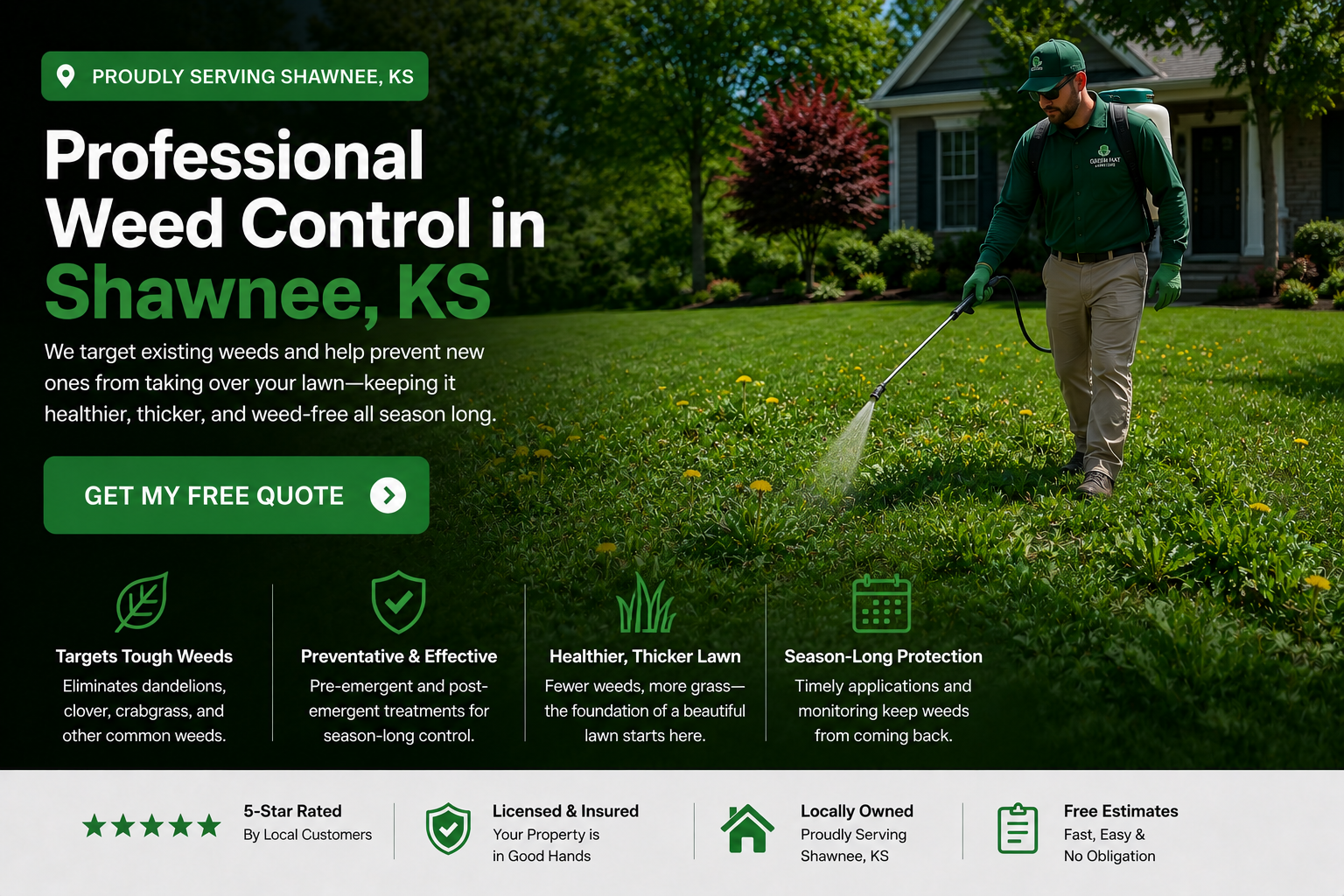 spraying weeds in Johnson County ks