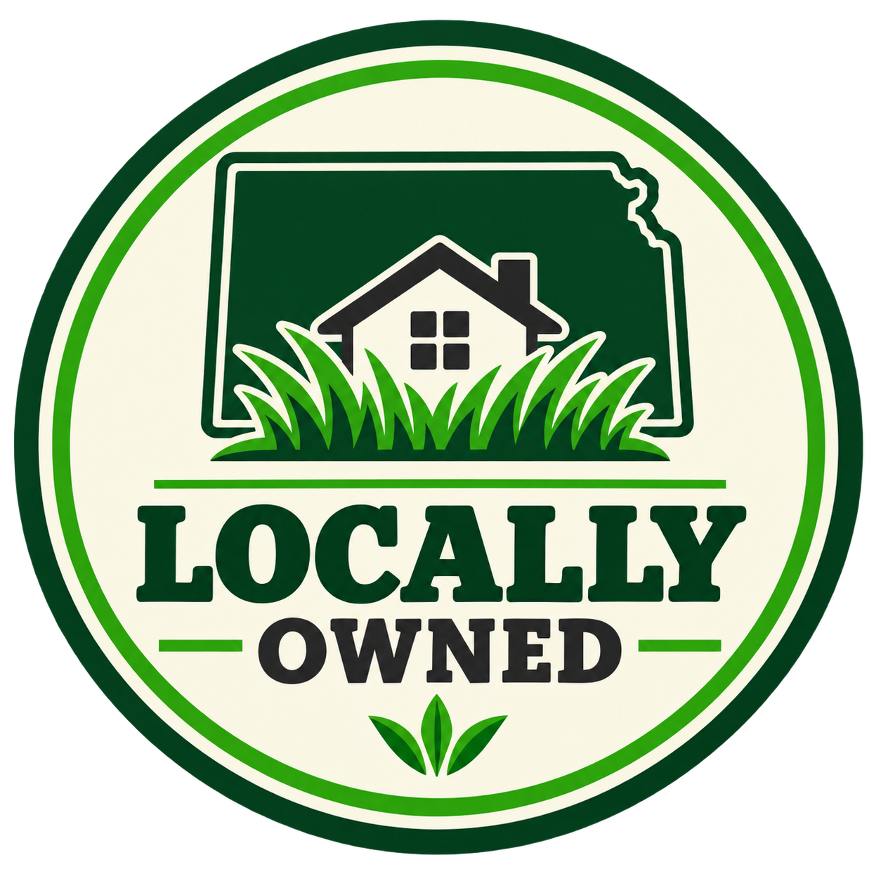 badge for being locally owned in Johnson County kansas