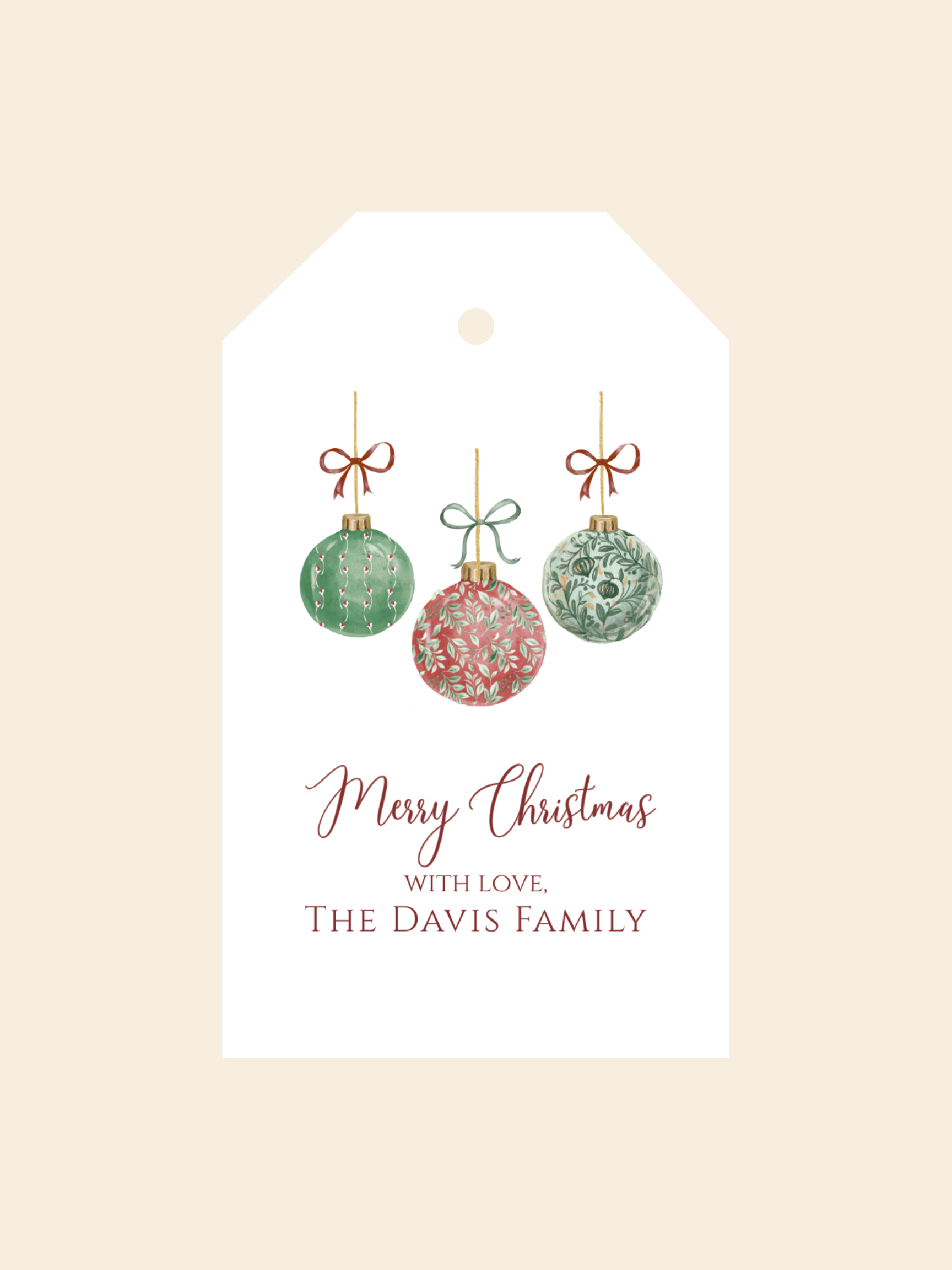 Ornaments Gift Tag