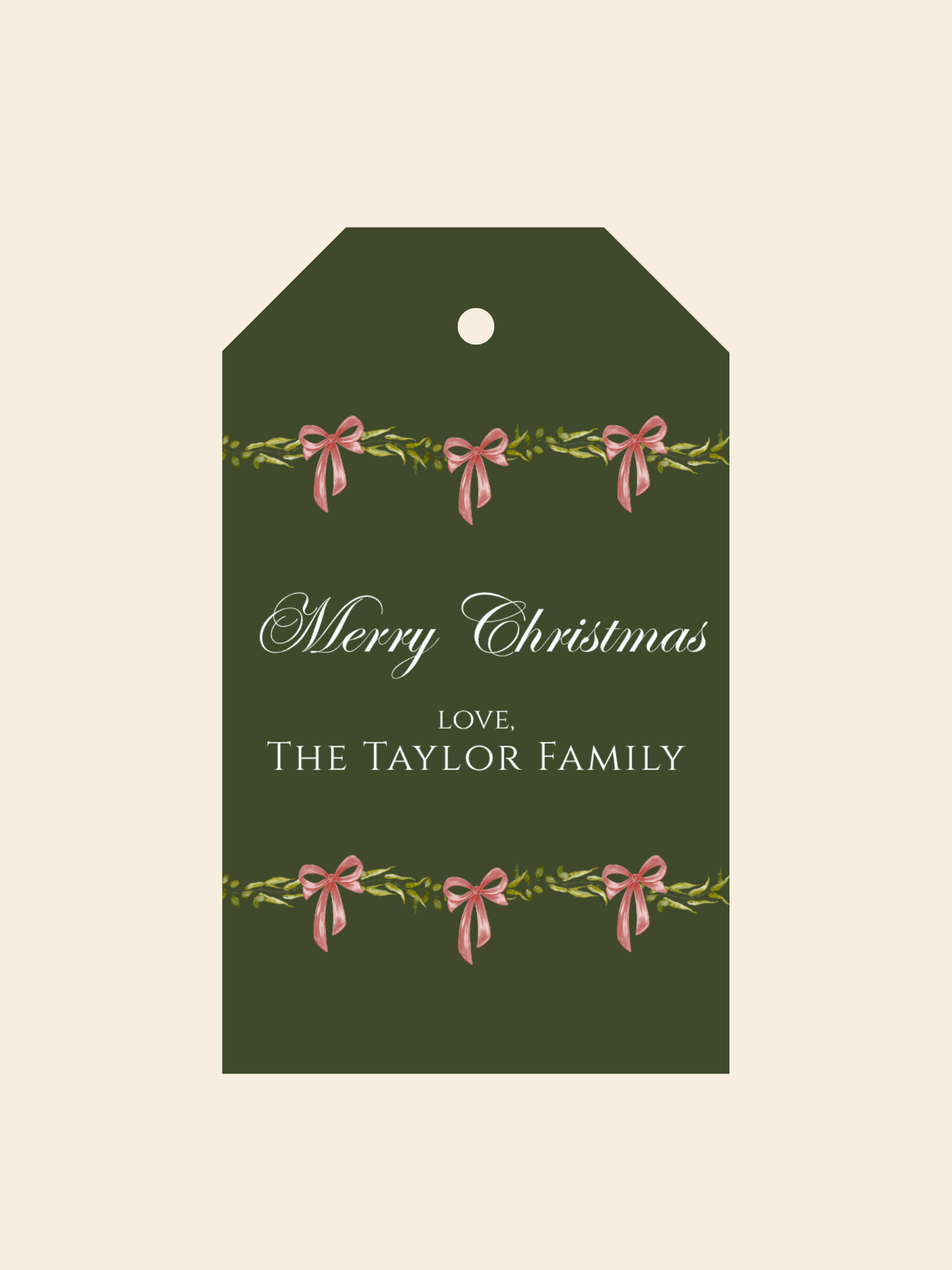 Green Heirloom Gift Tag
