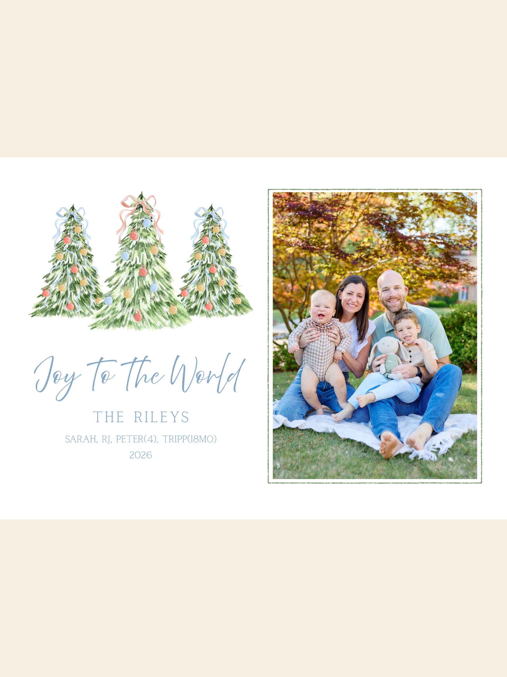 Triple Christmas Tree Horizontal