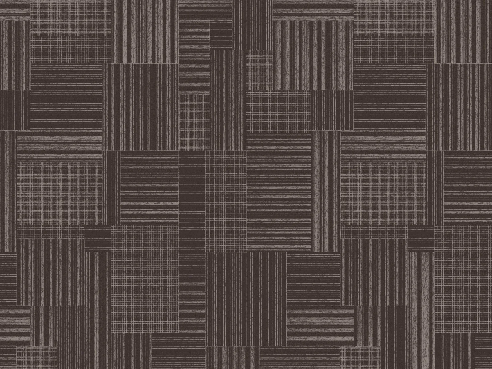 A patchwork of various brown textured and patterned tiles arranged in a grid.