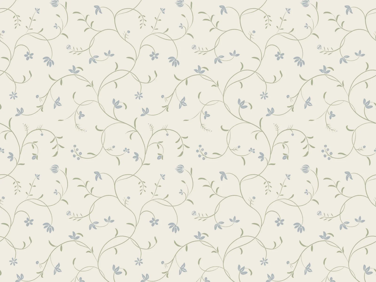 A soft background with a delicate floral pattern, featuring light grey and blue flowers and greenish vines on a cream-colored backdrop.